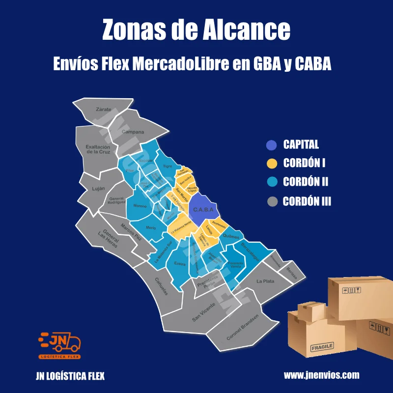 Mapa flex cobertura en Capital Federal y Gran Buenos Aires